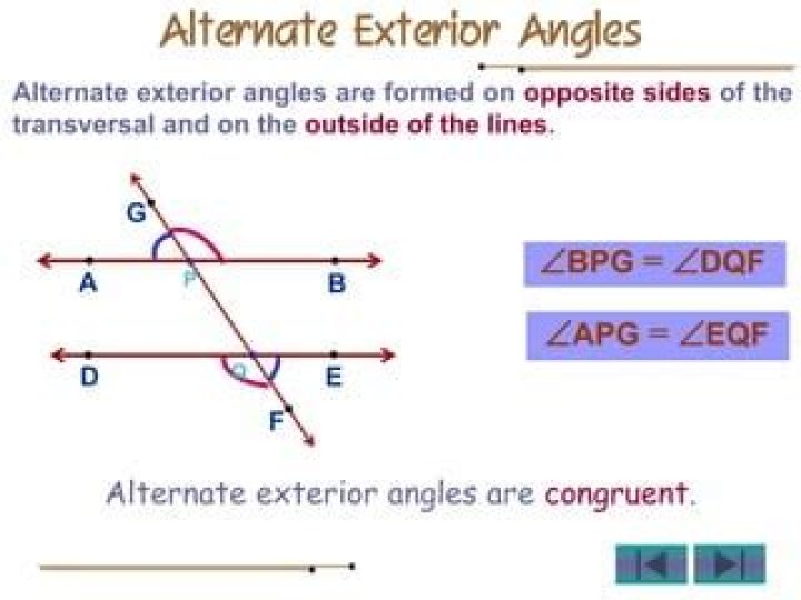 Are alternate exterior congruent?