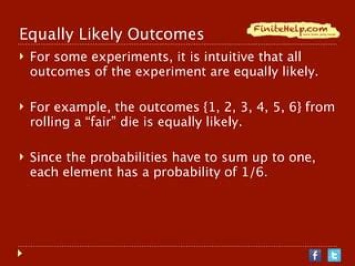 Are equally likely outcomes?