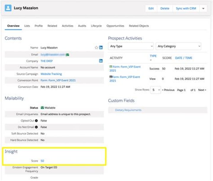Can you merge prospects in pardot?