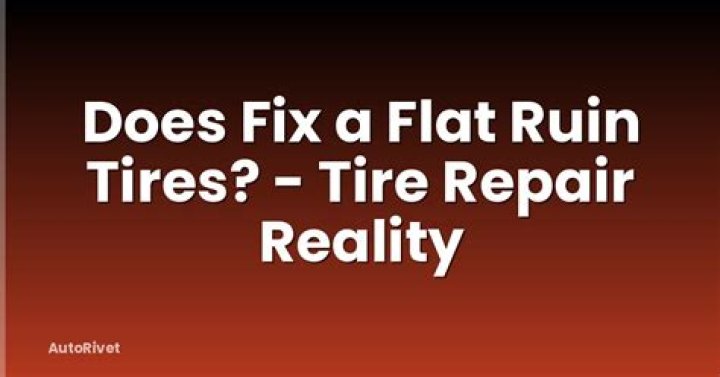Does fix a flat ruin tires?