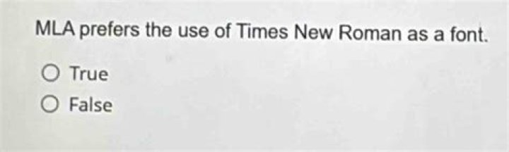 Does mla prefers times new roman?