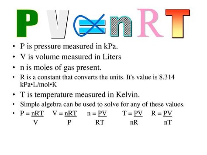 Does volume have to be in liters for pv=nrt?