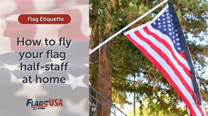 How low is half staff flag?