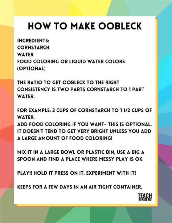 How oobleck is made?