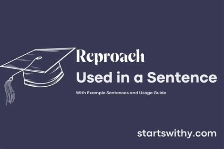 How to use reproach in a sentence?