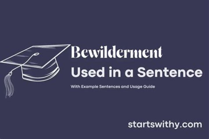 In bewilderment in a sentence?