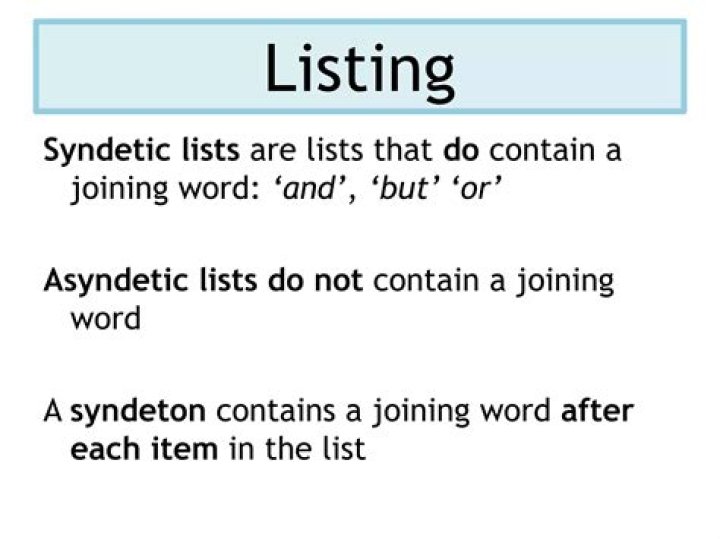 Is syndetic a word?