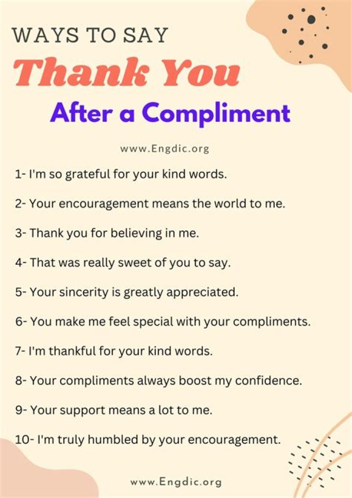 Is thank you a compliment?