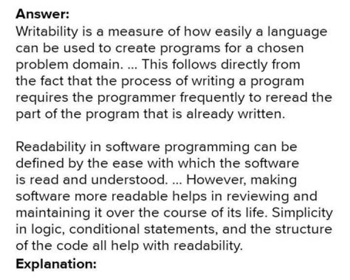 Is writability a programming language?