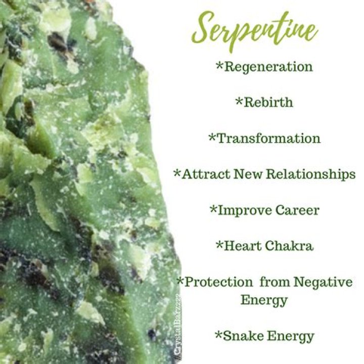 What are the healing properties of serpentine?