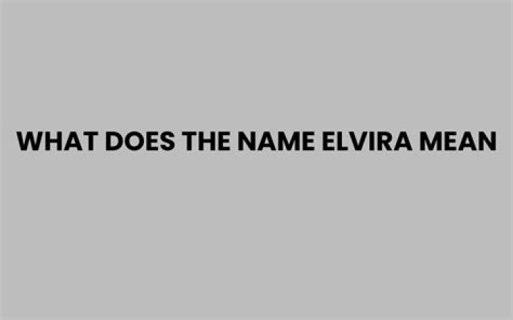 What does the name elvira mean?