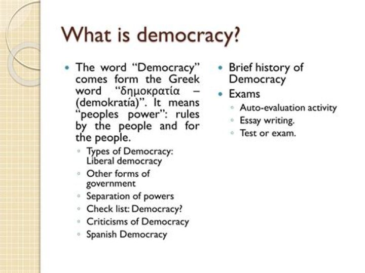 What is democracy define?