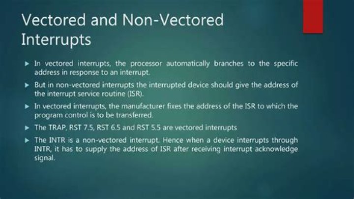 What is non vectored interrupt?