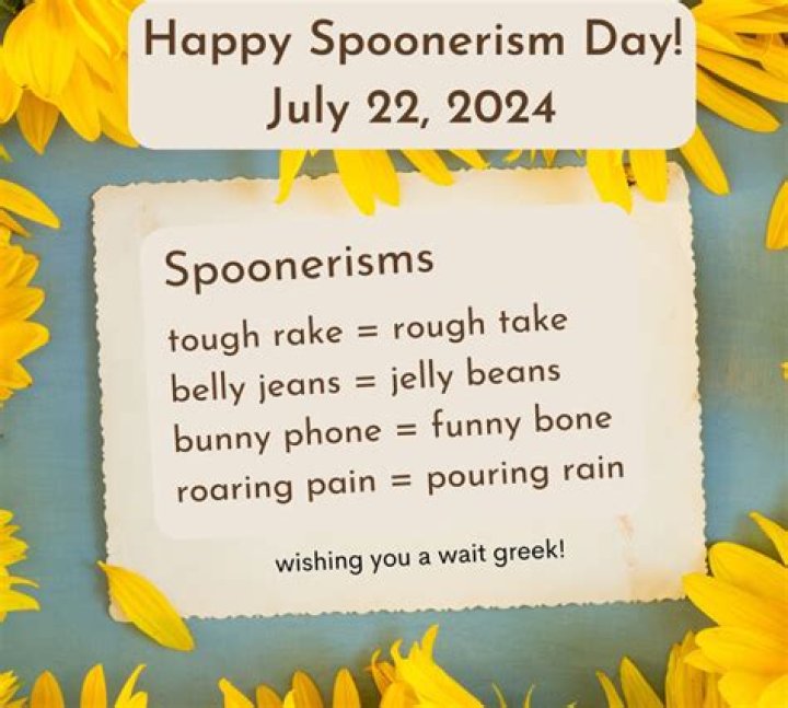 What is spoonerism day?