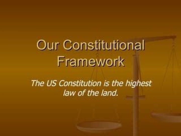 Whats the highest law of the land?