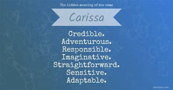 Whats the meaning of the name carissa?