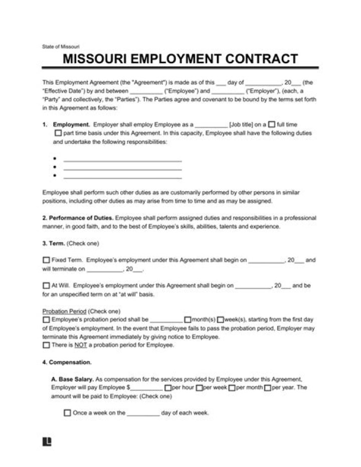 When must an employer provide a contract of employment?