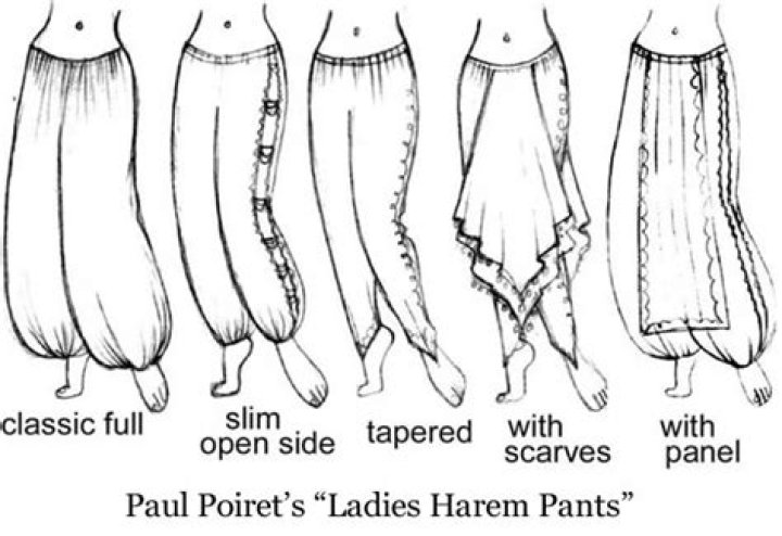 When were harem pants popular?