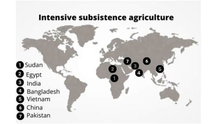 Where is subsistence farming in india?