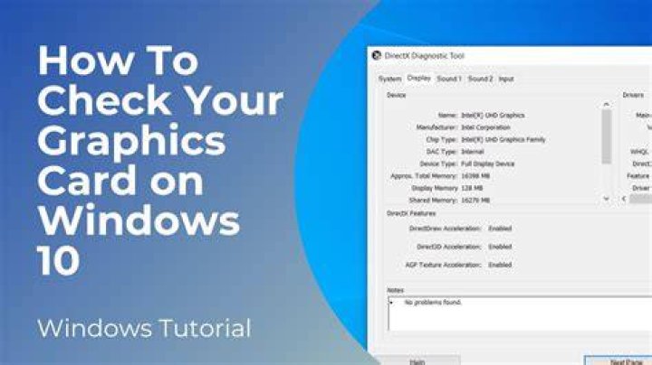 Where to check graphic card in windows 10?
