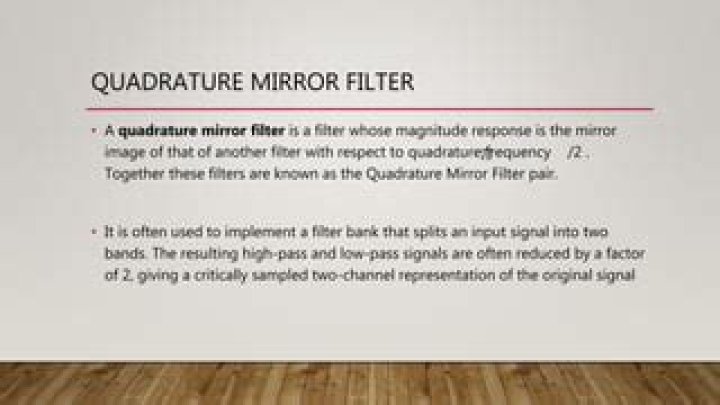 Which of the following use quadrature mirror filters?