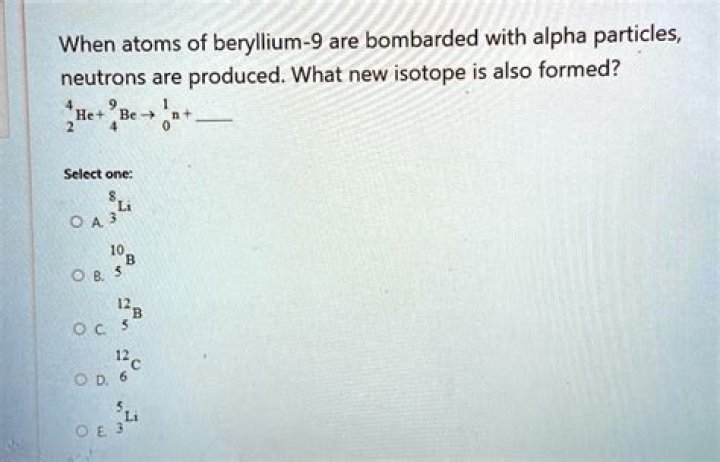 Who bombarded beryllium with alpha particles?