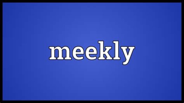 Why does meekly mean?
