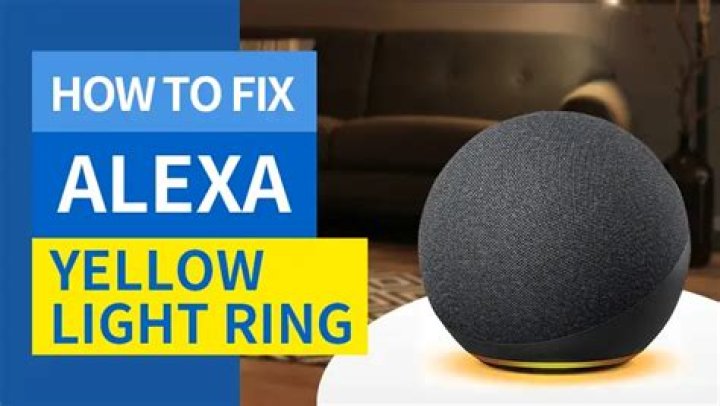 Why is my alexa lit up yellow?