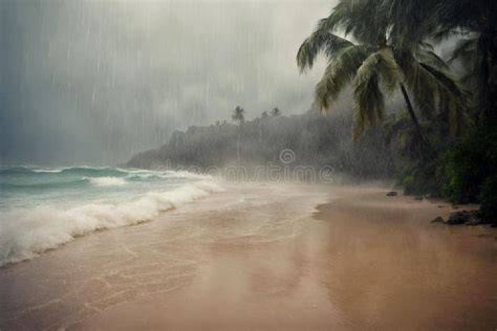 Would rain at the beach be salty?